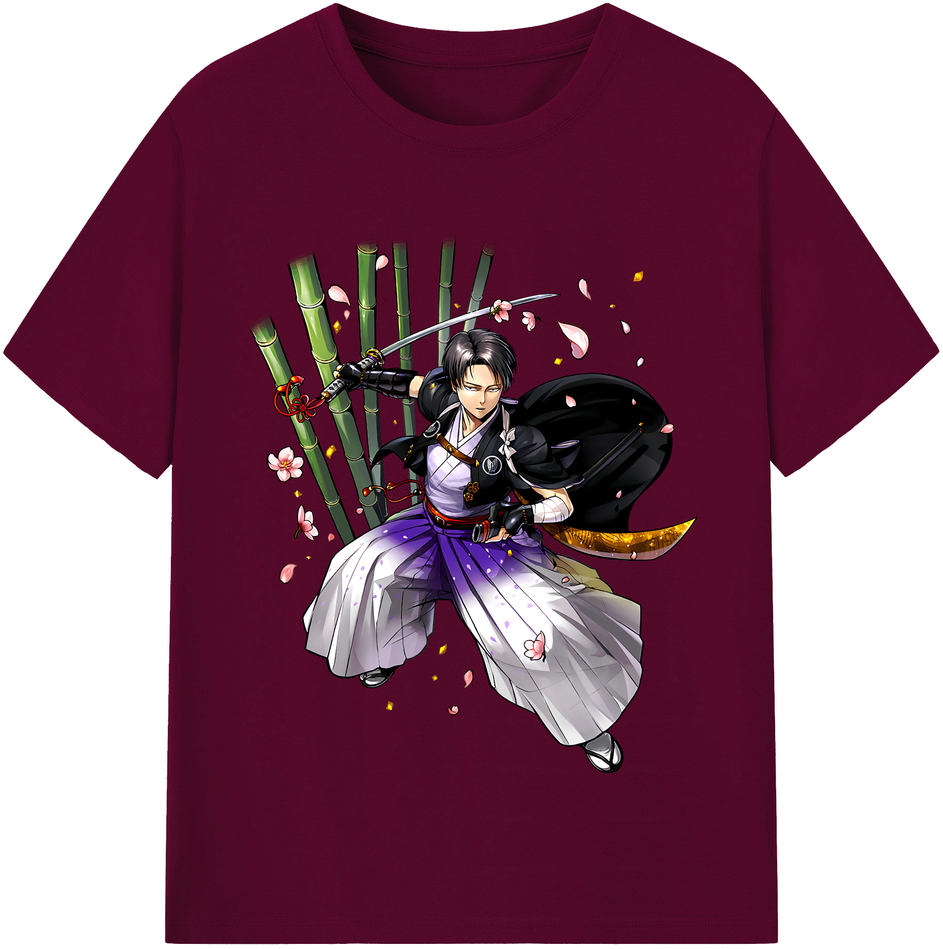 （画像用） 進撃の巨人 リヴァイ·アッカーマン Attack on Titan Levi Ackerman レディースカジュアルプリントTシャツ（綿100％）